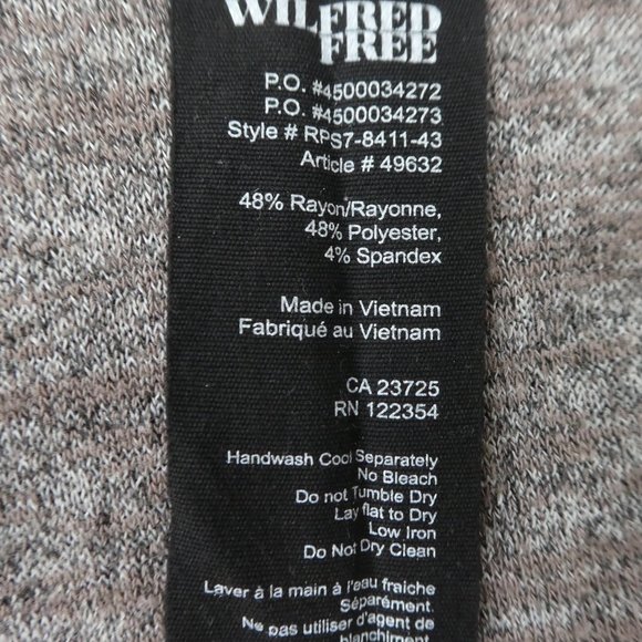 Wilfred Free Aritzia Tunic Dress Heather Brown Stretchy Knit Scoop Neck Lounge S - Picture 6 of 6